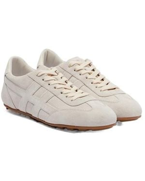 Hogan Suede Low-Top Sneakers - White