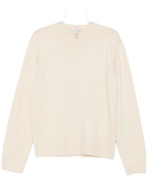 JW Anderson Jw Anderson Long Sleeved Crew-Neck Jumper - Natural