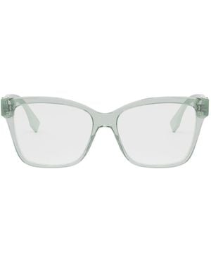 Fendi Eyewear Square Frame Glasses - White