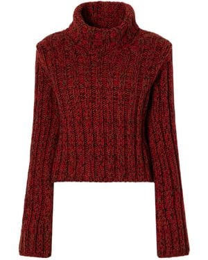 KHAITE High-Neck Sweater - Red