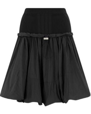 The Attico Ruffled Mini Skirt - Black