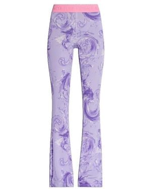 Versace Jeans Couture Couture Logo Waistband Flared-Leg Trousers - Purple
