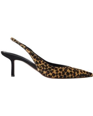Neous Leopard-Print Calf Hair Court Shoes - Brown