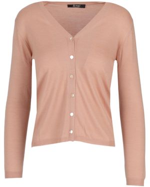 Lela Rose Knitted V-Neck Cardigan - Pink