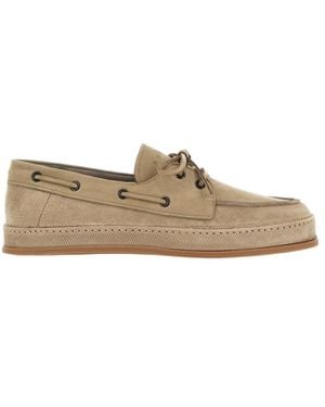 Hogan Lace-Up Boat Shoes - Brown