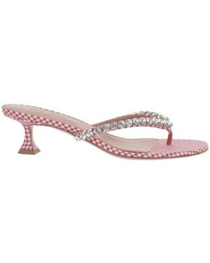 AMINA MUADDI Gigi Satin Sandals - Pink