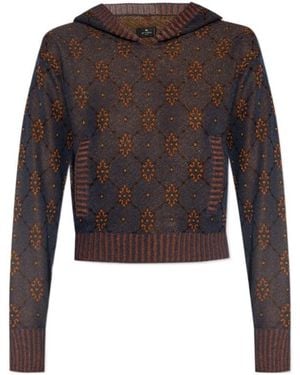 Etro Patterned Hoodie - Brown