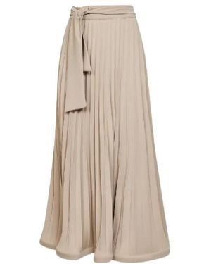 P.A.R.O.S.H. Pleated Tie Skirt - Natural