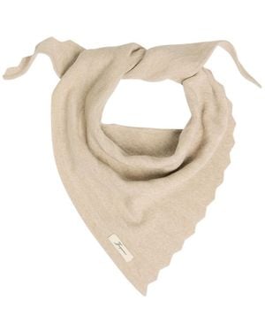 Jacquemus Le Chale Chevron Herringbone Wool And Cashmere-Blend Scarf - White