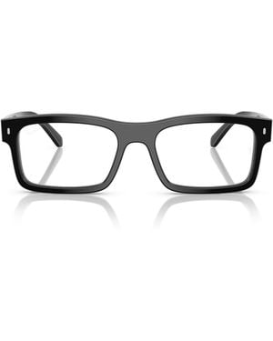 Ray-Ban Rectangle Frame Glasses - White