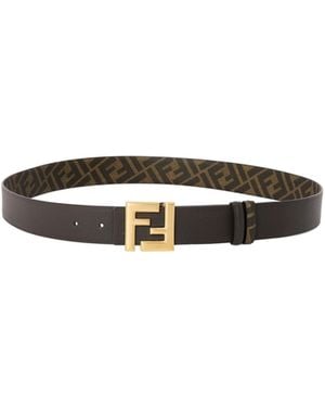 Fendi Reversible Belt - White