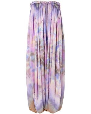 Zimmermann Luna Pleated Print Jumpsuit - Purple