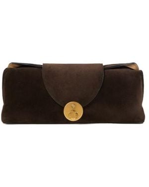 Versace Vivian Suede Clutch - Black