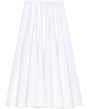 Givenchy Poplin Pleated Skirt - White