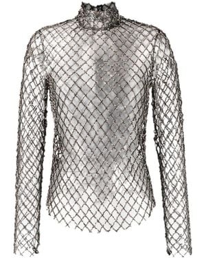Isabel Marant High Neck Long-Sleeve Top - Multicolour