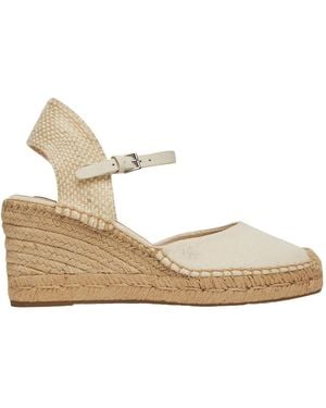 Ralph Lauren Open-Toe Wedge Sandals - Natural