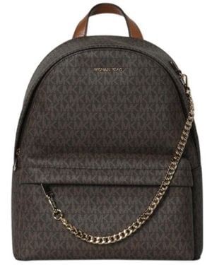 Michael Kors Slater Medium Signature Logo Backpack - Black