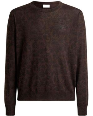 Etro Paisley-Motif Crewneck Jumper - Brown