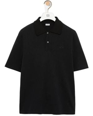 Loewe Short-Sleeved Polo Shirt - Black