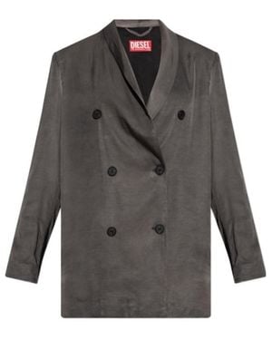 DIESEL G-Avina-S1 Double Breasted Blazer - Gray