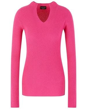 Giorgio Armani Rib Cashmere Jumper - Pink