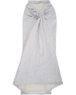Magda Butrym Draped Knot Maxi Skirt - Grey