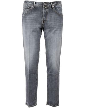 Jacob Cohen Logo Patch Denim Jeans - Grey