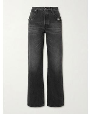 Gucci Horsebit Detailed Jeans - Gray