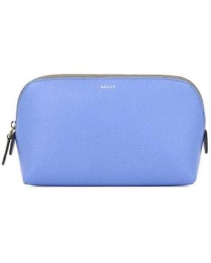 Bally Wrap Zipper Wallet - Blue