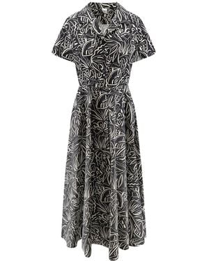 Aspesi Printed Shirt Dress - Black
