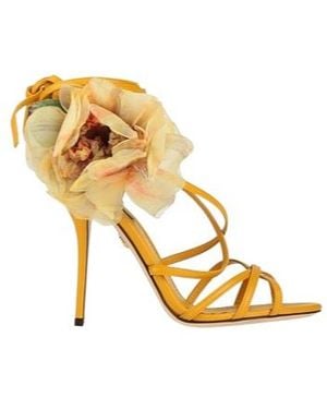 Dolce & Gabbana Leather Sandals - Metallic