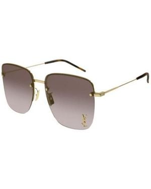 Saint Laurent Logo Sunglasses - White