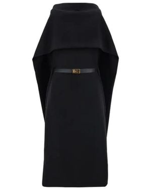 Ferragamo Ferragamo Belted Midi Dress - Black