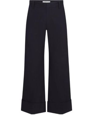 FRAME The Cuffed Slim Palazzo Trouser - Blue