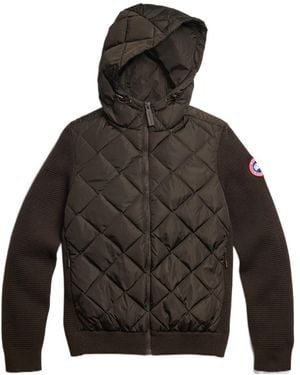Canada Goose Quilted Knit Hooded Jacket - Grey