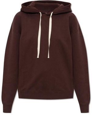 Jil Sander Terry Drawstring Hoodie - Brown