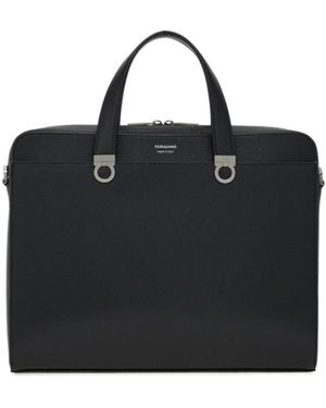 Ferragamo Gancini Briefcase - Black