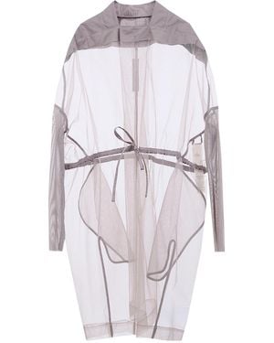 Rick Owens Tie Tulle Coat - White