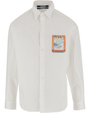 Jacquemus Simon Sardine Logo Print Shirt - White