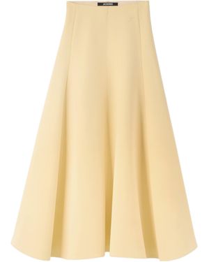 Jacquemus Flared Maxi Skirt - Natural