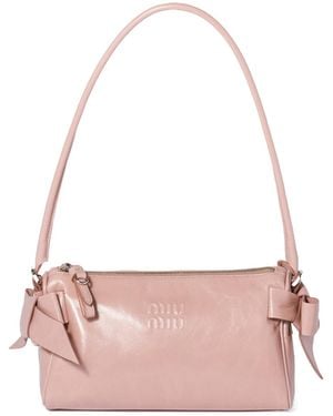 Miu Miu Shiny Leather Pouch - Pink