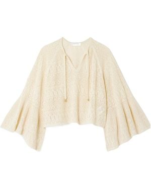 Zimmermann Coco Openwork Knitwear - Natural