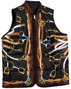Gucci Reversible Padded Silk Twill Vest - Black