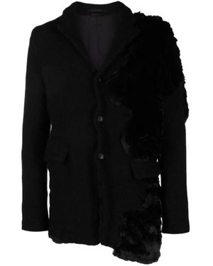 Comme des Garçons Spliced Single-Breasted Suit Jacket - Black