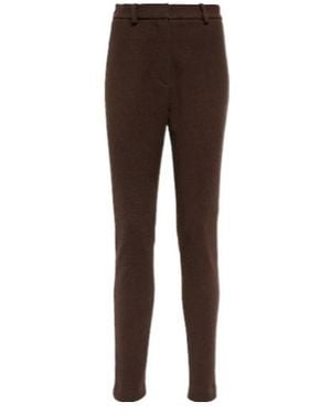 Magda Butrym High-Rise Cotton Skinny Pants - Brown