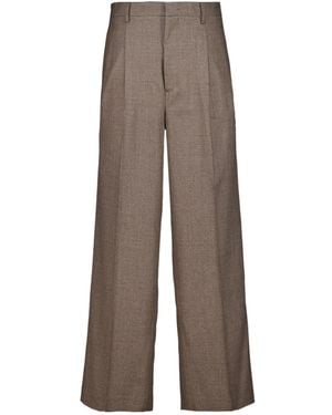 AURALEE Pleated Casual Trousers - Brown