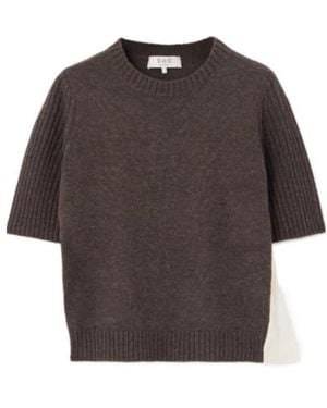 Sea Trimmed Wool Jumper - Brown