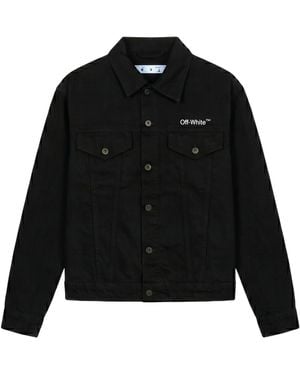 Off-White c/o Virgil Abloh Long-Sleeve Denim Jacket - Black