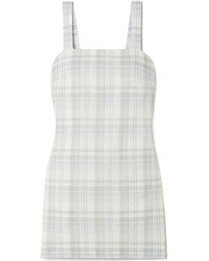 Theory Plaid Mini Dress - White