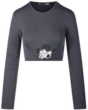 Christopher Esber Trio Stone Cropped Top - Blue